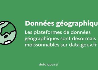 Plateformes de données géographiques moissonnables sur data.gouv.fr